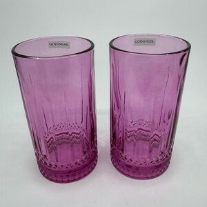 Godinger Pink Highball Glasses Set Of 2